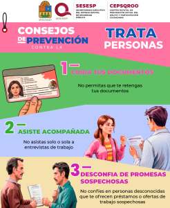 Consejos de Prevencion Trata de Personas